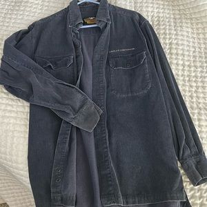 Harley Davidson button-up corduroy shirt